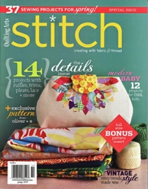 “Vintage Modern,” Stitch Magazine (p. 28, Spring 2010)