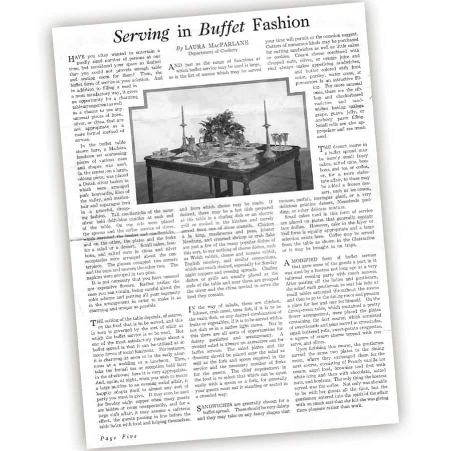 Holiday Inspiration: Serving in Buffet Fashion