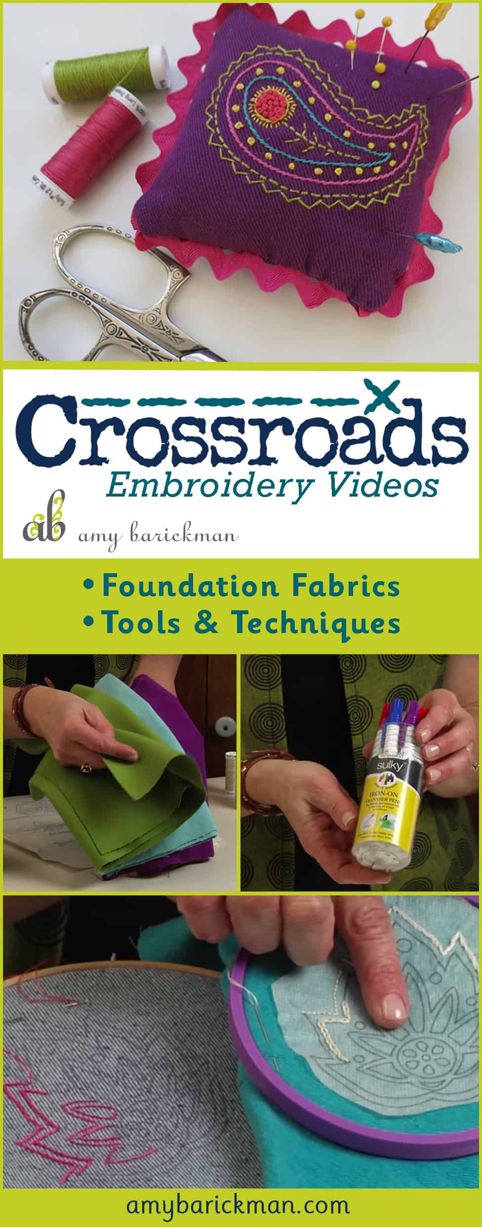 Indygo Junction Founder Amy Barickman gives an in depth tutorial for hand embroidery!