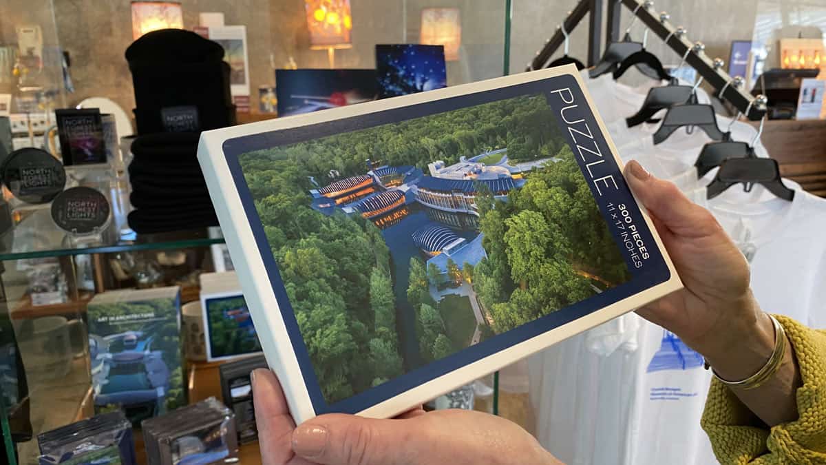 Crystal Bridges puzzle in gift shop