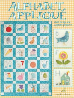 Alphabet Applique Cover Quilt with ABC appliques including a bird flower and house