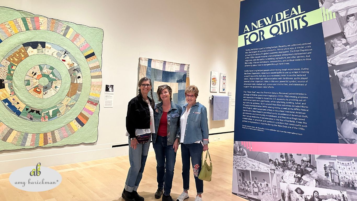 Jan Bryan-Hunt, myself and my Mom, Donna at the International Quilt Museum