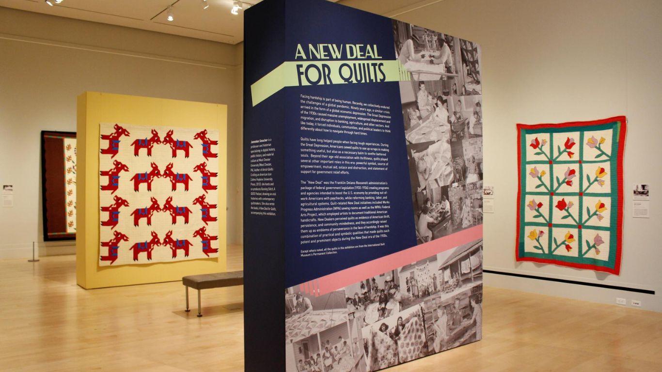 A New Deal For Quilts exhibit at the International Quilt Museum in Lincoln, Nebraska