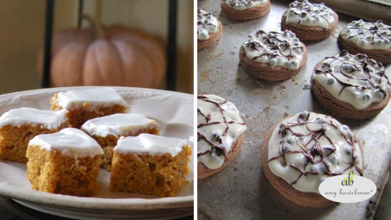 pumpkin bars and devils food cake cookies